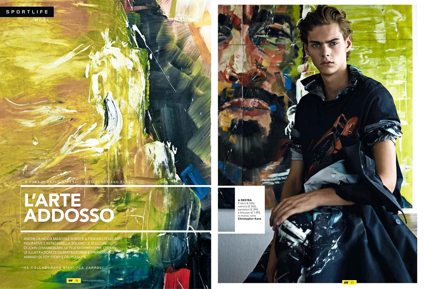 Mimmo Di Maggio editorial magazine model men sport week Carlo Ortenzi Gianluca Zappoli grooming
