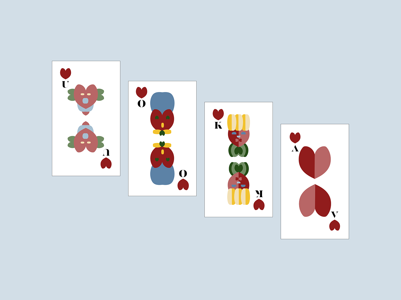graphic design  Playing Cards typography  