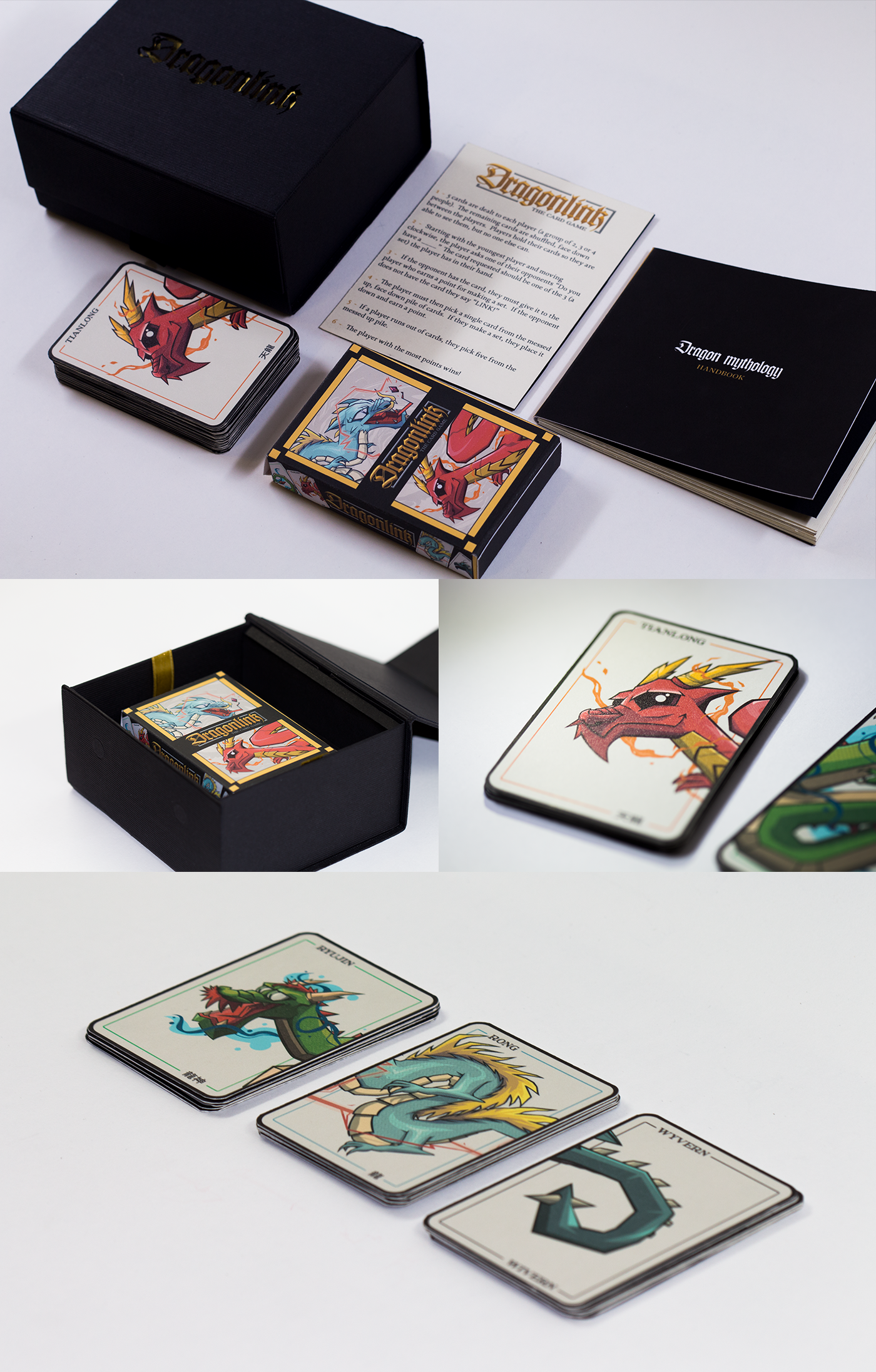 dragon card game children mythology ILLUSTRATION  Packaging student University