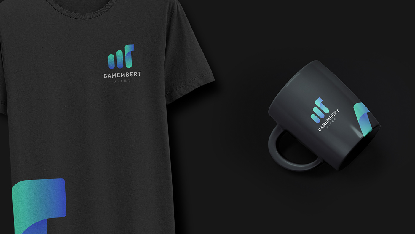 Shirt and mug mockup in dark background