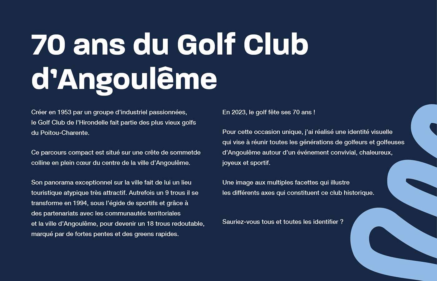 golf identité visuelle flat design illustration Branding Identity affiche illustration Golf Angoulême