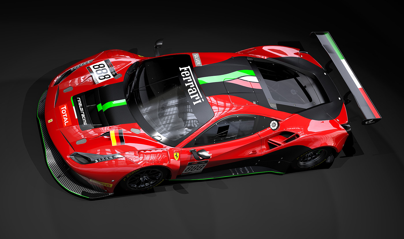 3D design FERRARI gt GT3 Italy Livery Motorsport Racing Render