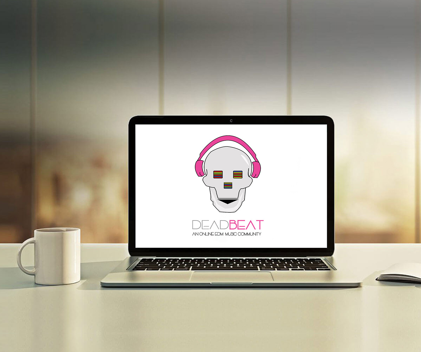 Deadbeat logodesign branding  edm onlinemusicommunity handdrawn ILLUSTRATION  photoshop illustator