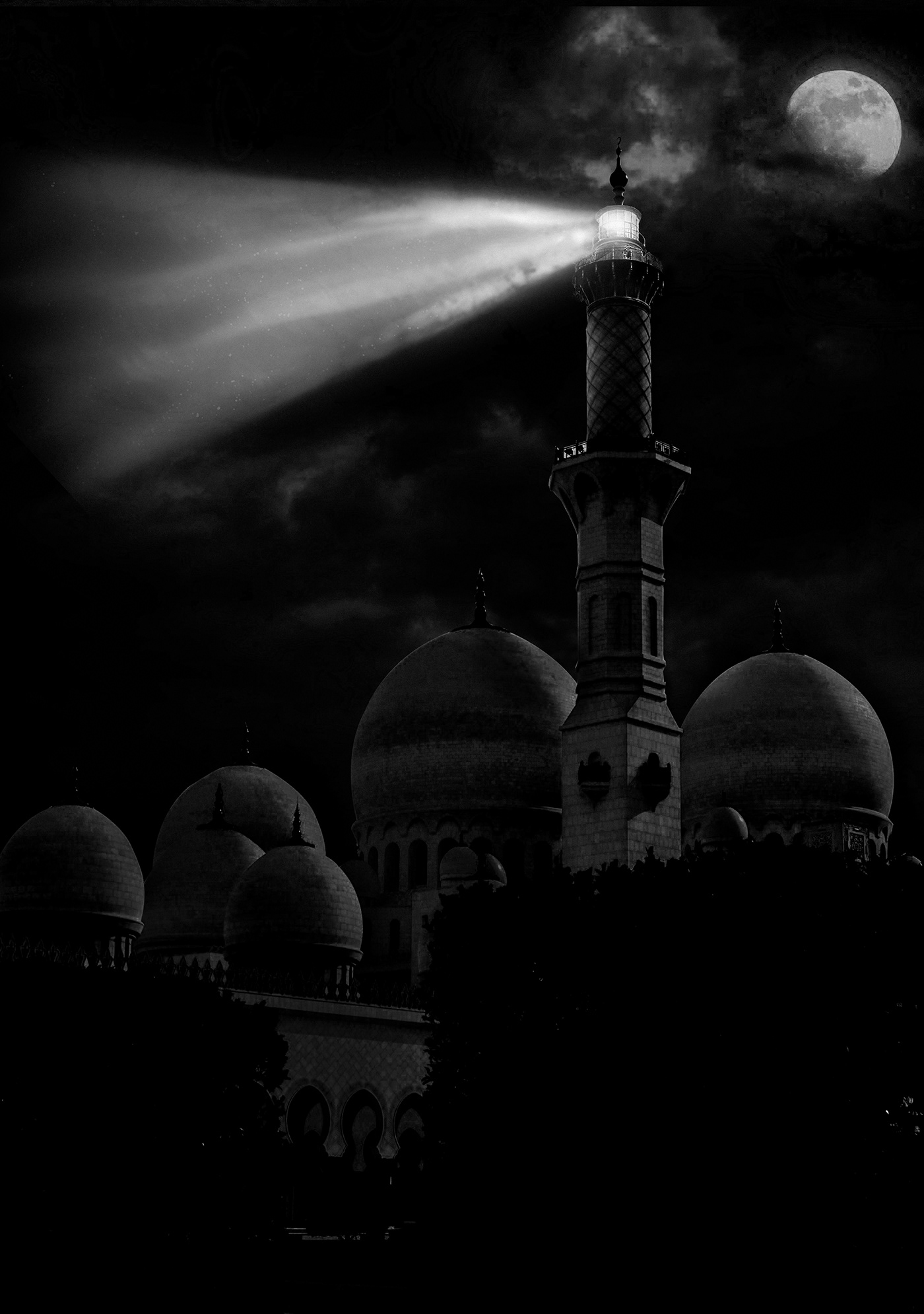 islamic digitalart mosque lighthouse photomanipulation graphicdesign