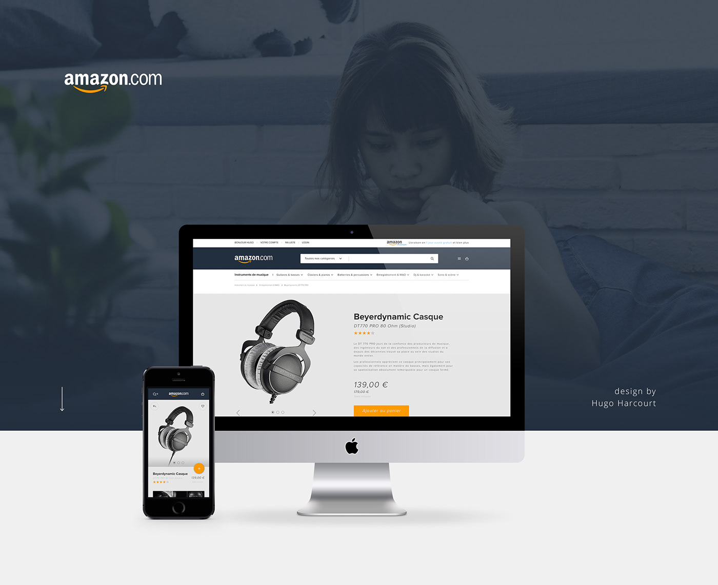 Amazon Website direction artistique concept e-commerce Web Design  Responsive mobile desktop