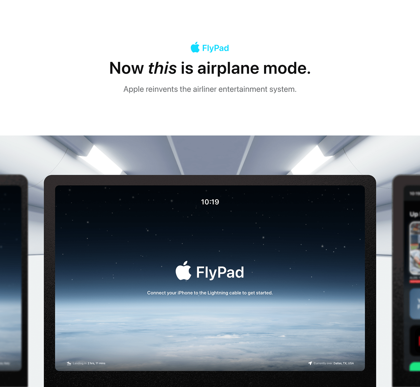 airplane apple apple concept concept Flying iPad