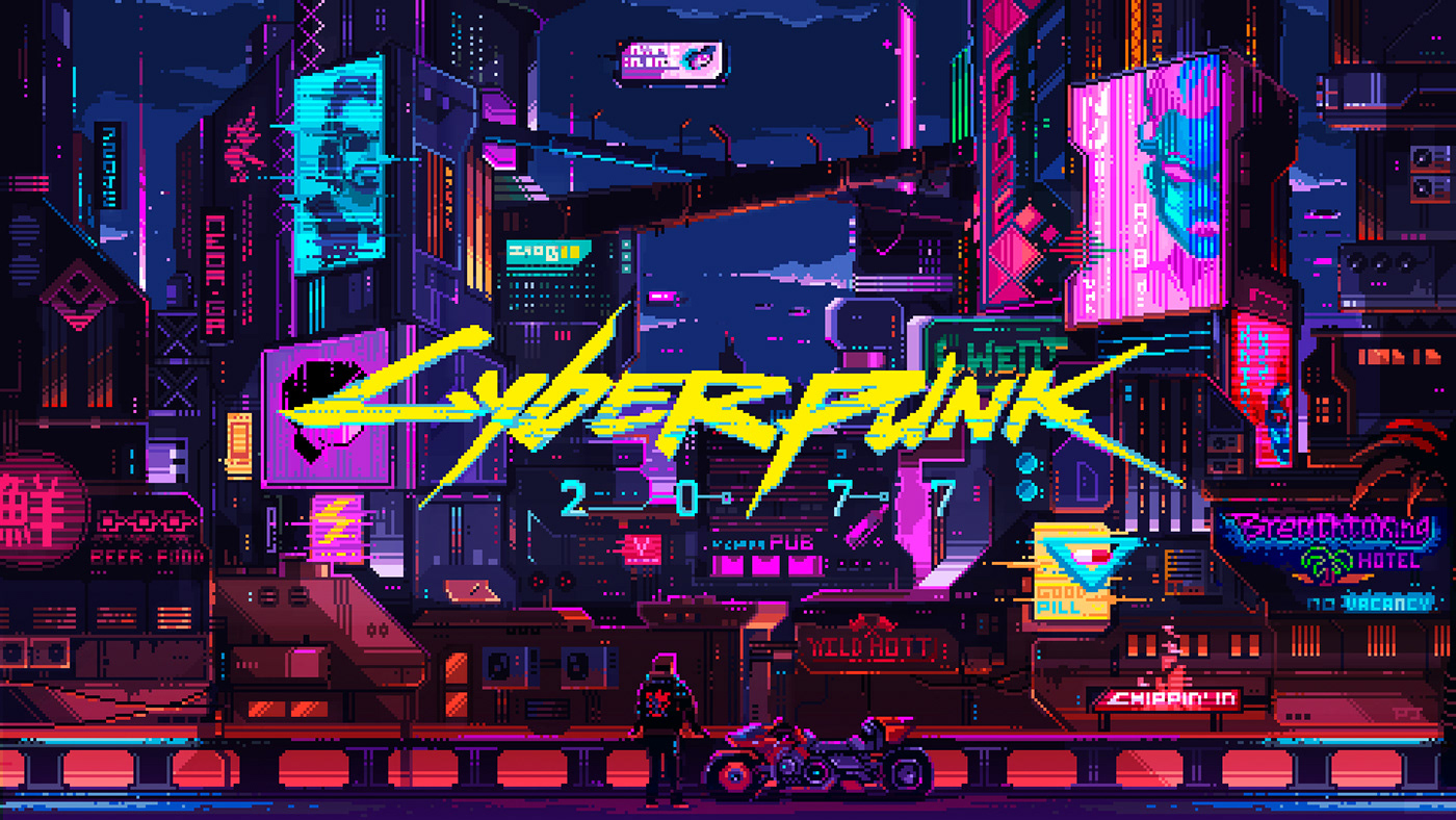 Cyberpunk пиксель арт (120) фото