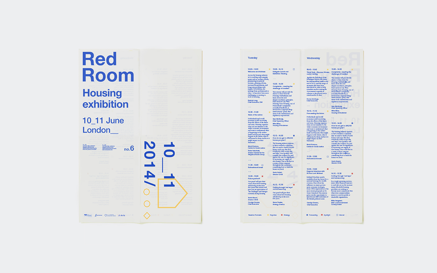 Exhibition  housing colors identity London Event poster branding 