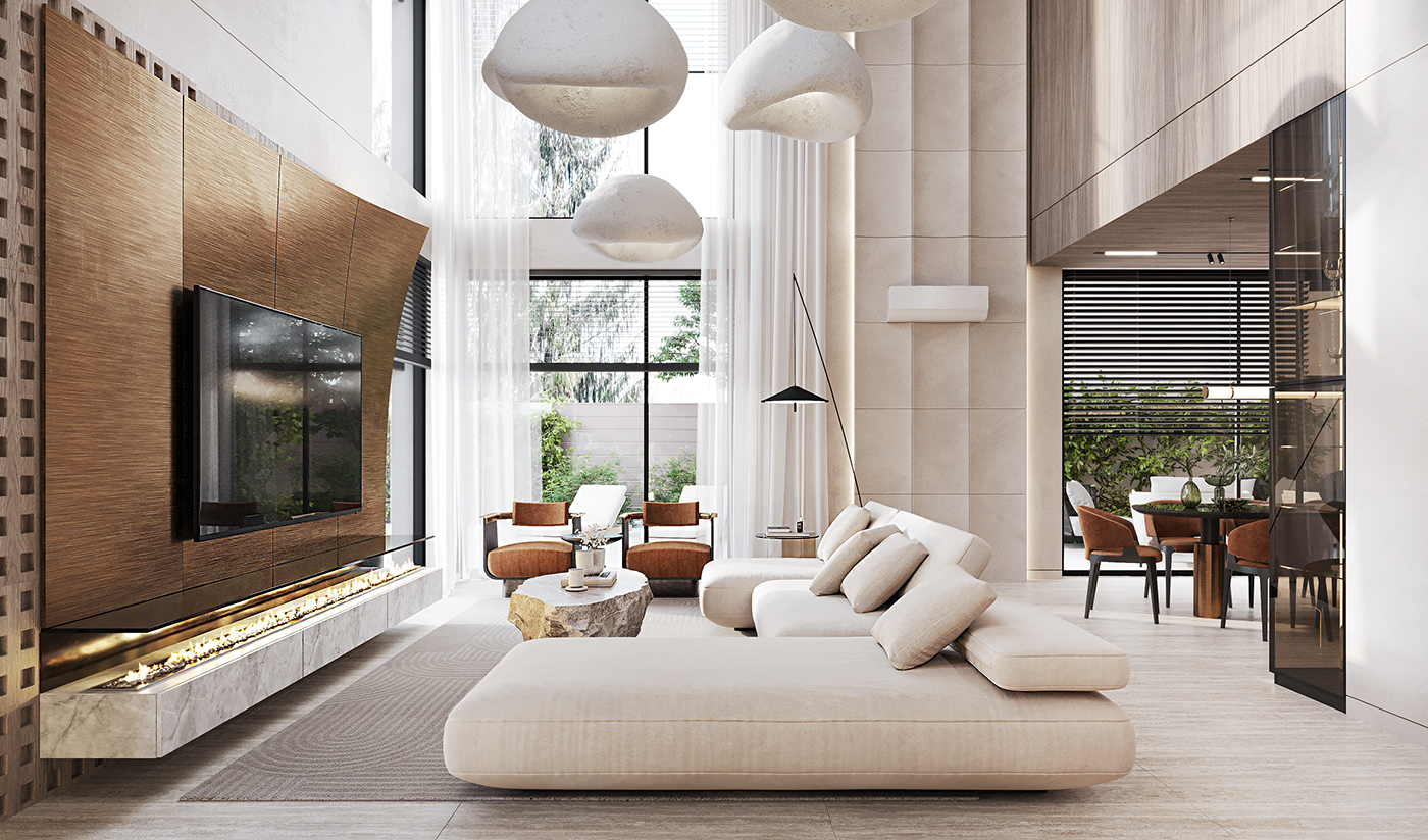 interior design  architecture visualization modern HOUSE DESIGN archviz CGI living room kitchen Interior