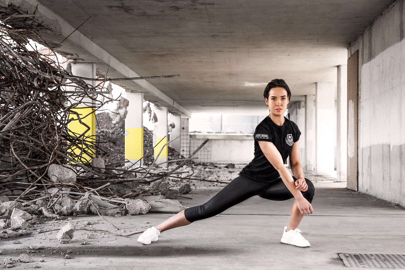 Adobe Portfolio fitness active wear black and white Instagram Video