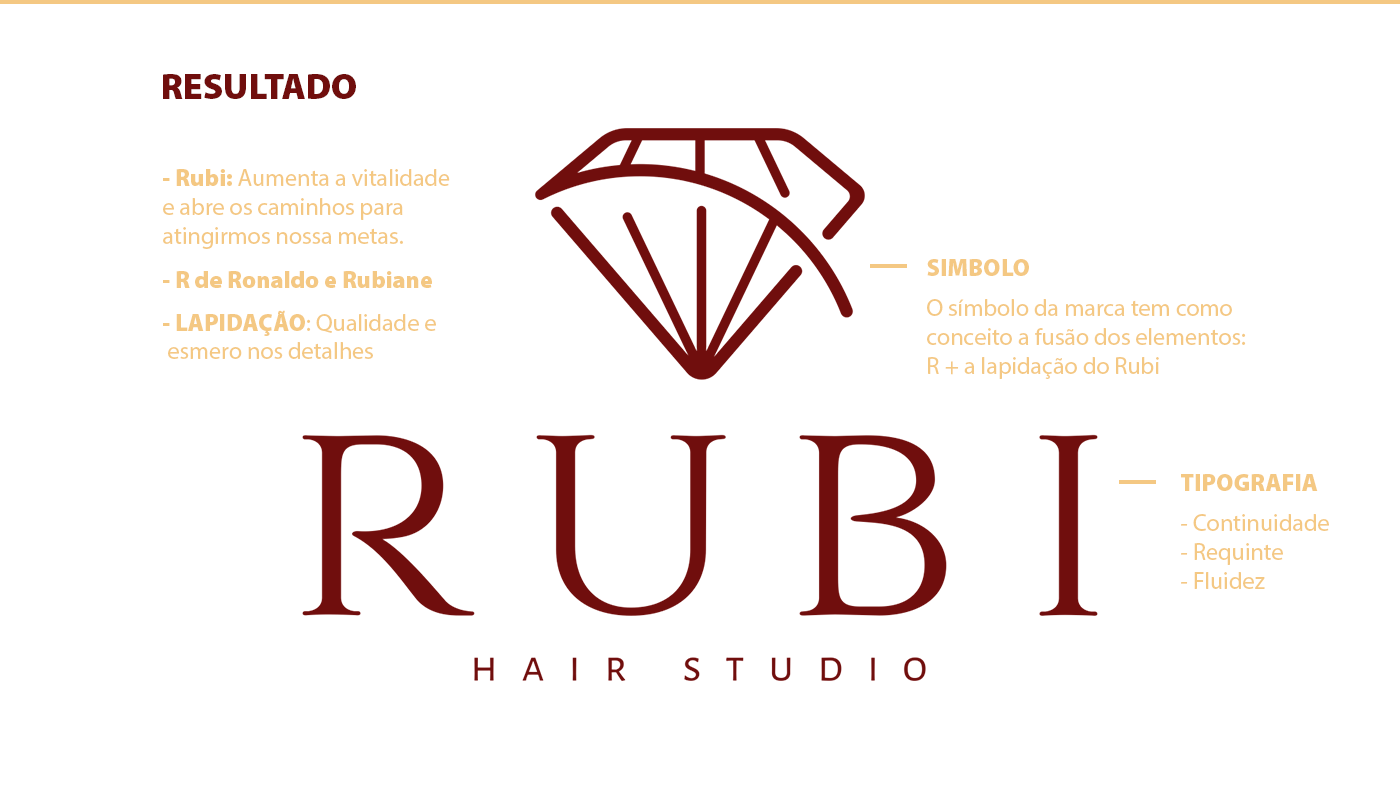 branding  Design de Marca hair studio identidade visual marca marsala Rubi salão salão de beleza vermelho