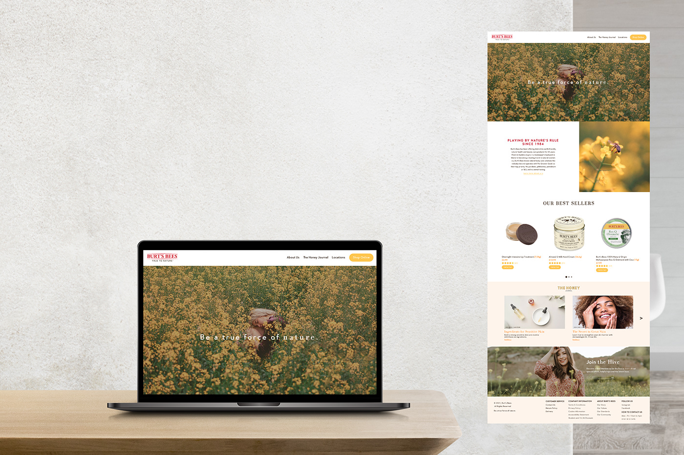 burt's bees concept redesign Web Design  Website landing page