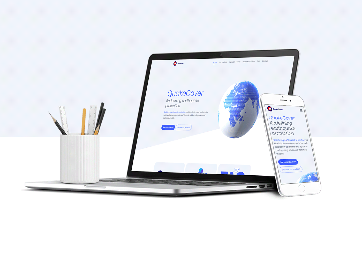 QuakeCover - Insurance Website Developed With Webflow by Zlatko