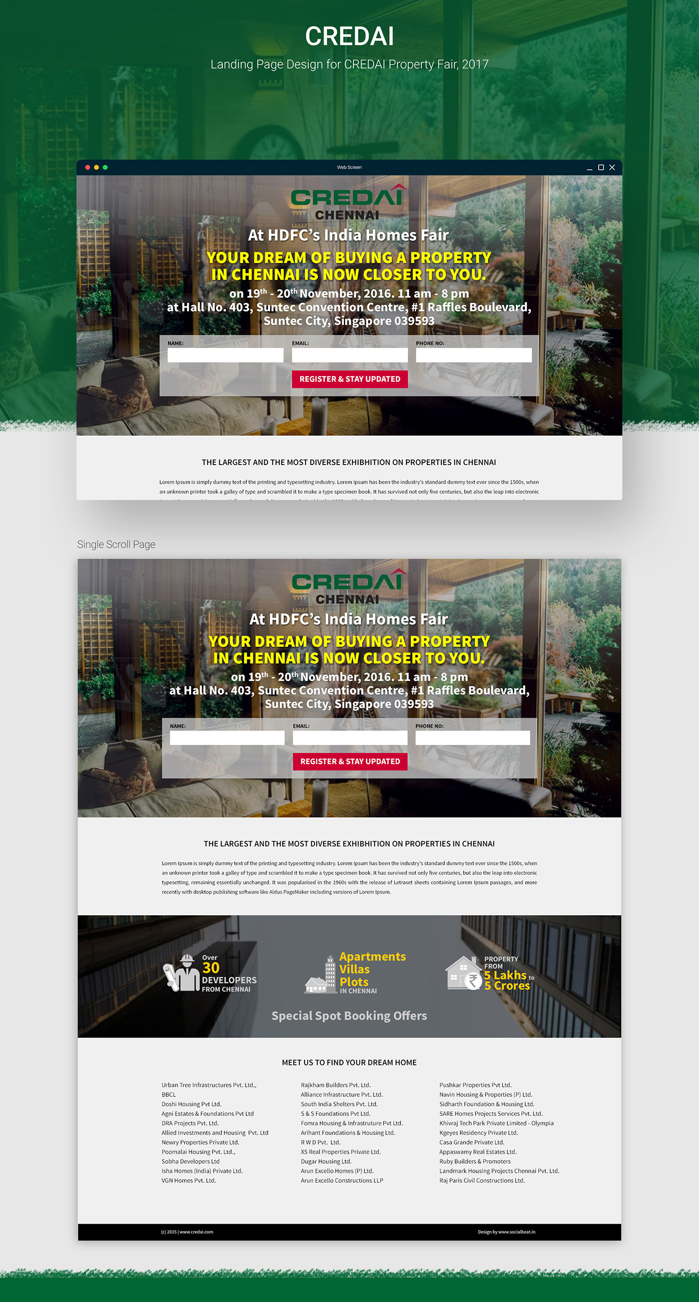 Webdesign Website real estate property Fair exhibhition