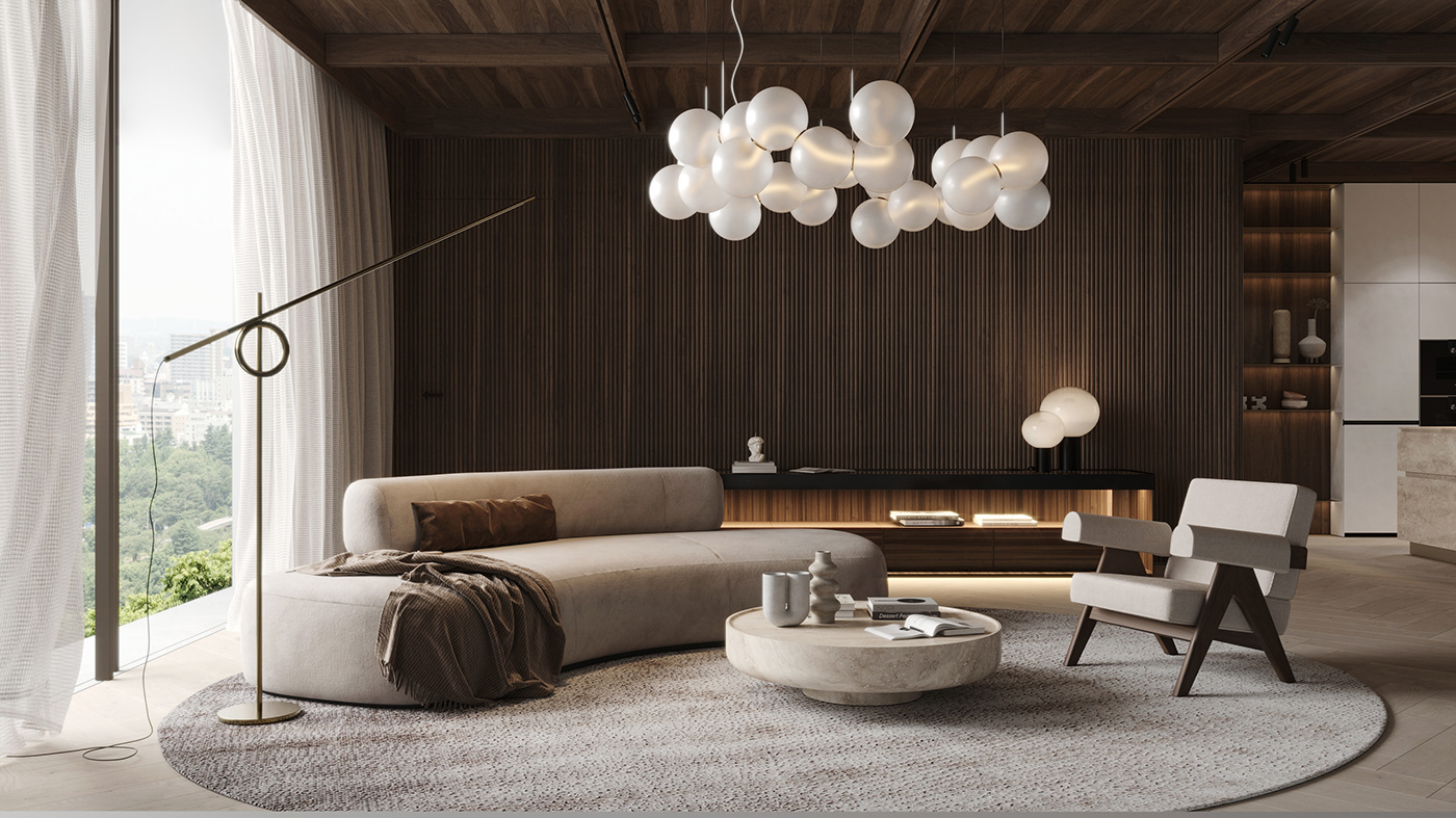 interior design  3dvisualization 3drender living room Interior 3dsmax contemporary moderninterior Render