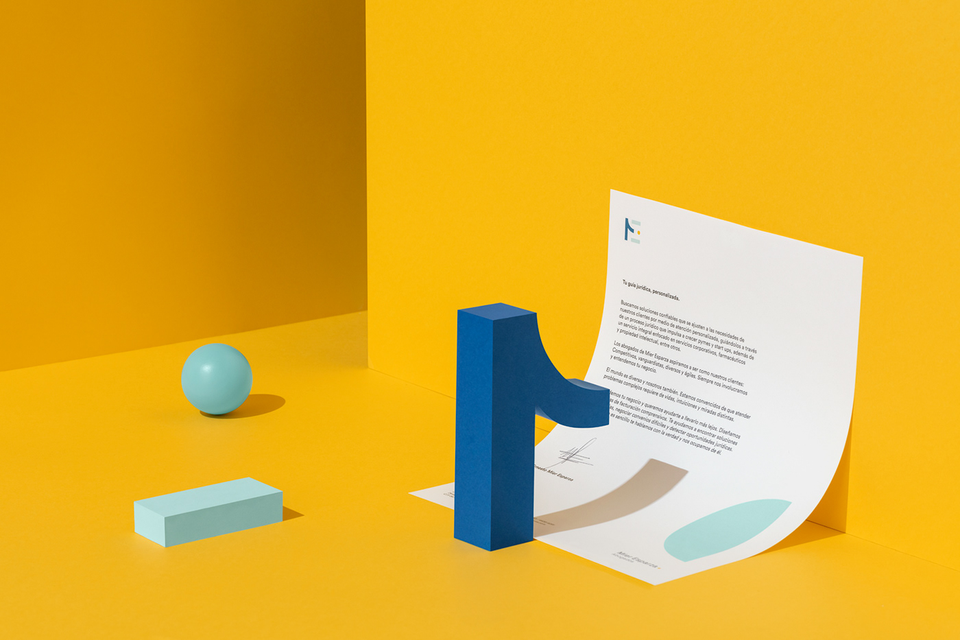 branding  design editorial shapes blue yellow law firm Logotype geometric