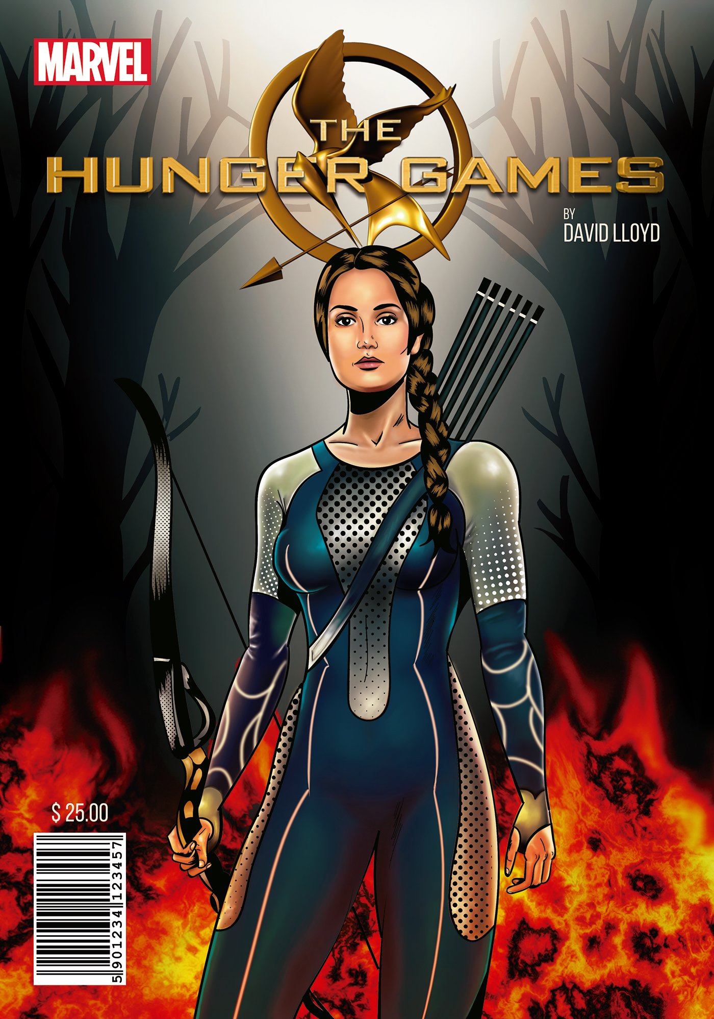 comic comic cover the hunger games Katniss photoshop Illustrator fanart Fan Art