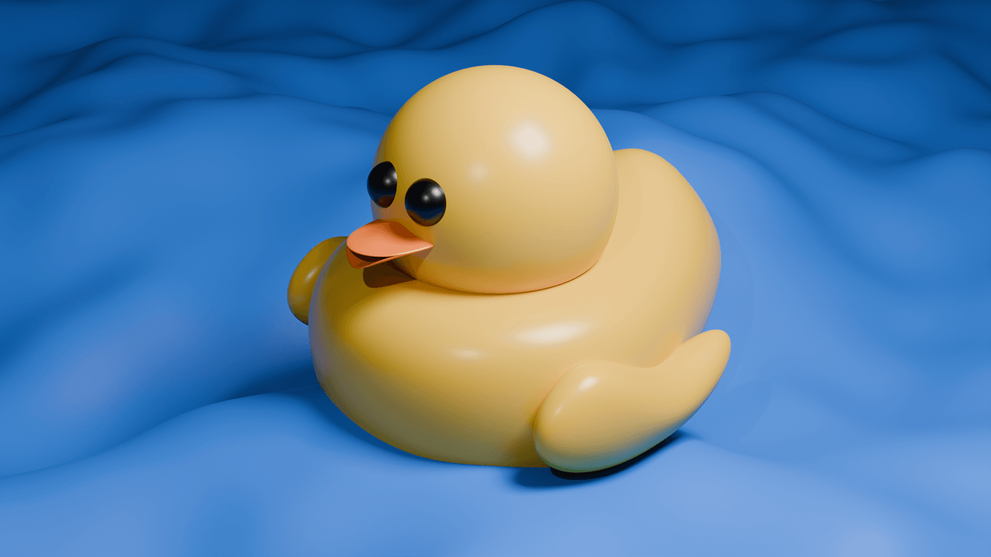 duck toy design 3D рендер blender 3d modeling animation  beginner Digital Art 