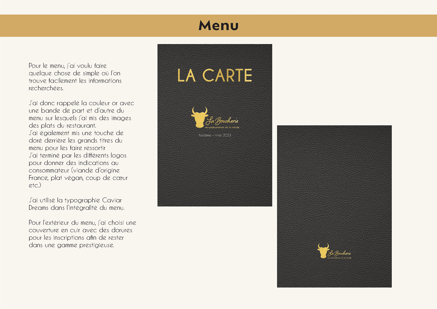 Refonte logo brand identity Logo Design restaurant boucherie meat menu rebranding