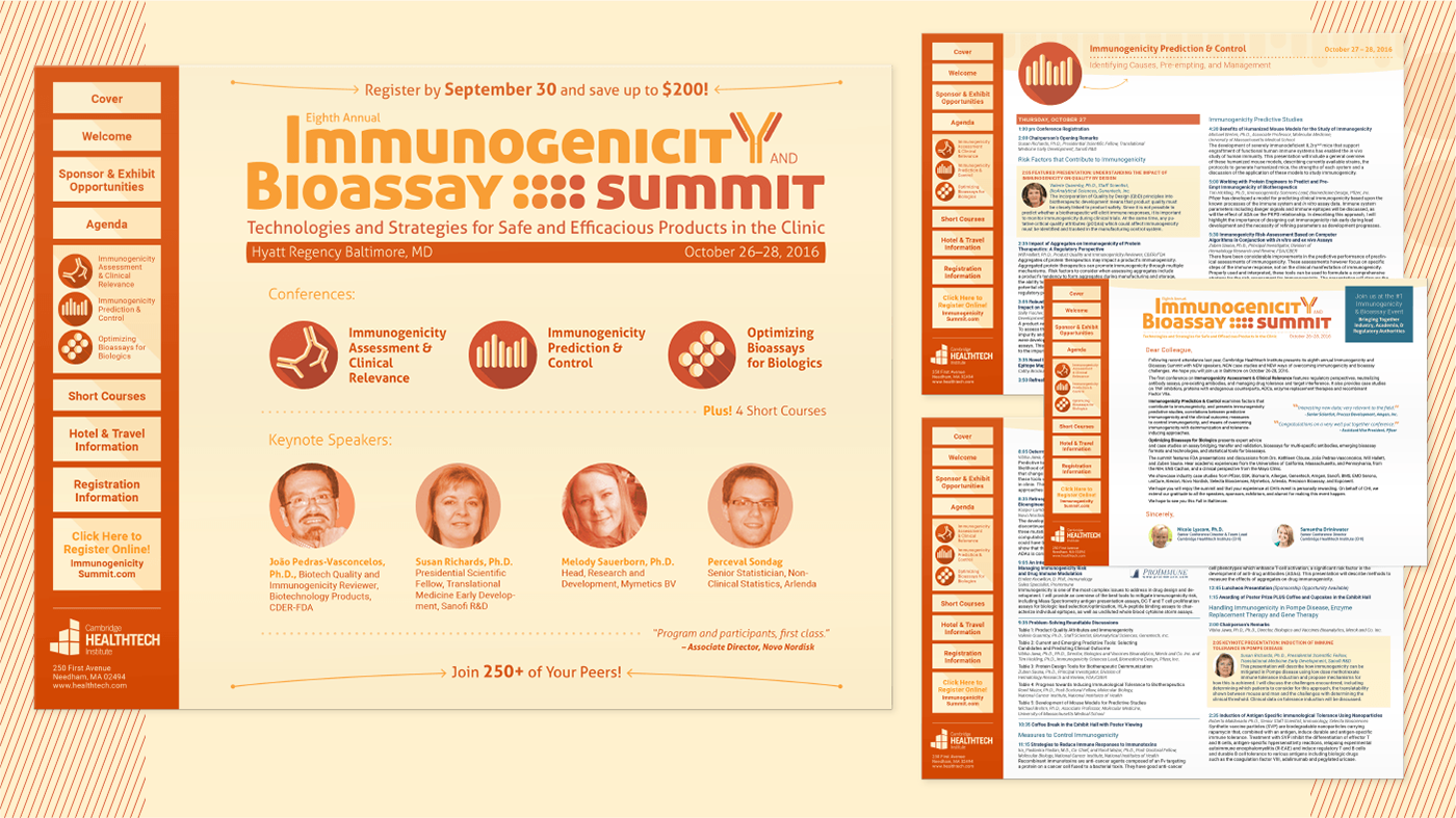 Adobe Portfolio biology science healthcare research Event conference logo Rebrand immunogenicity bioassay