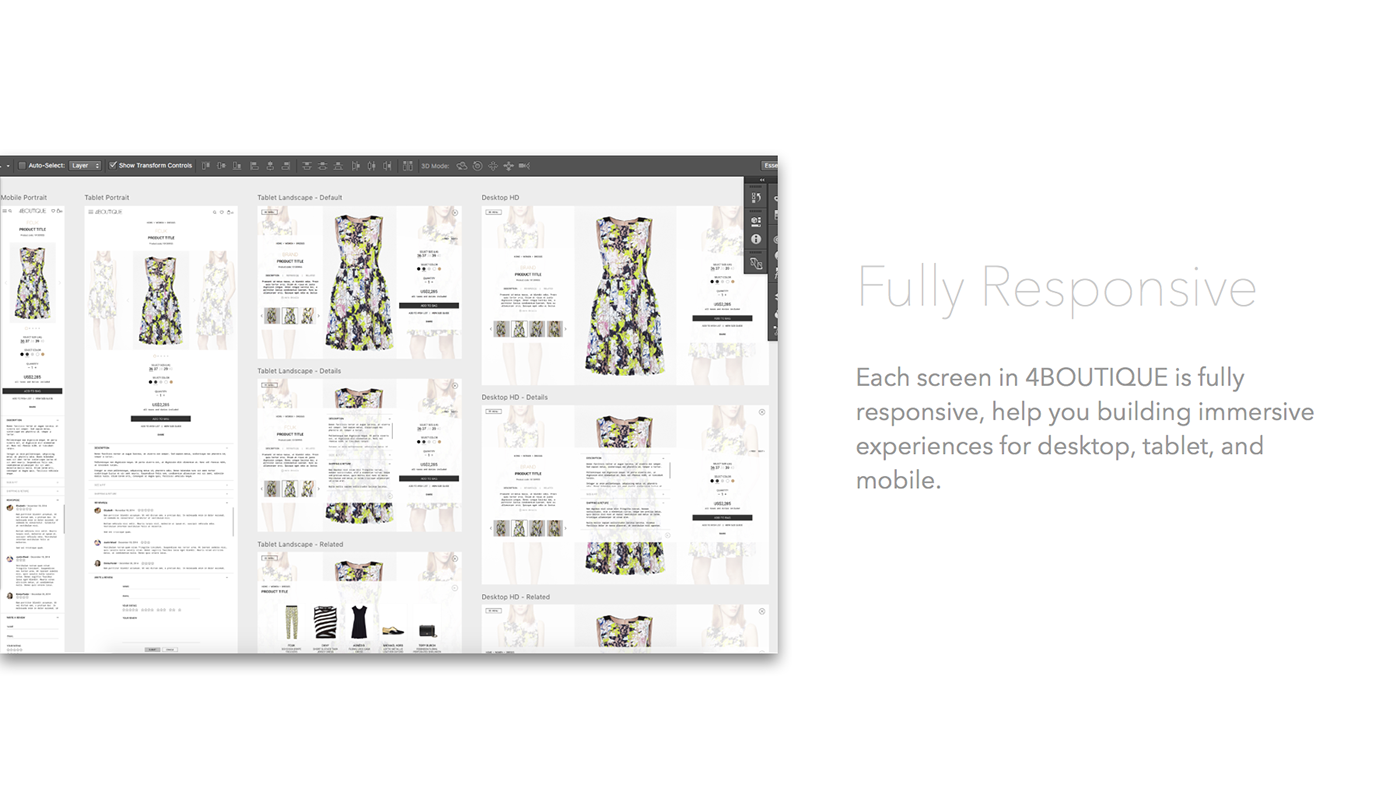 UI ux Ecommerce shop Responsive mobile tablet Web clean elegante Interface