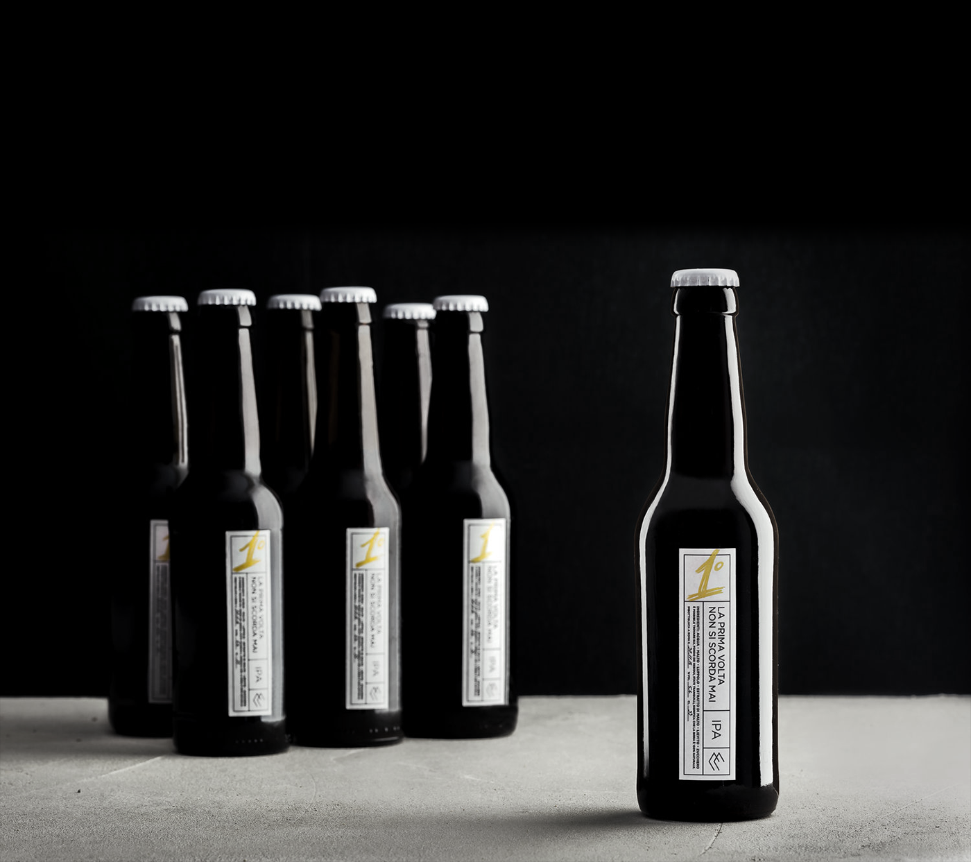 beer homebrewing brewery Brewhouse design typography   bottle minimal gold black