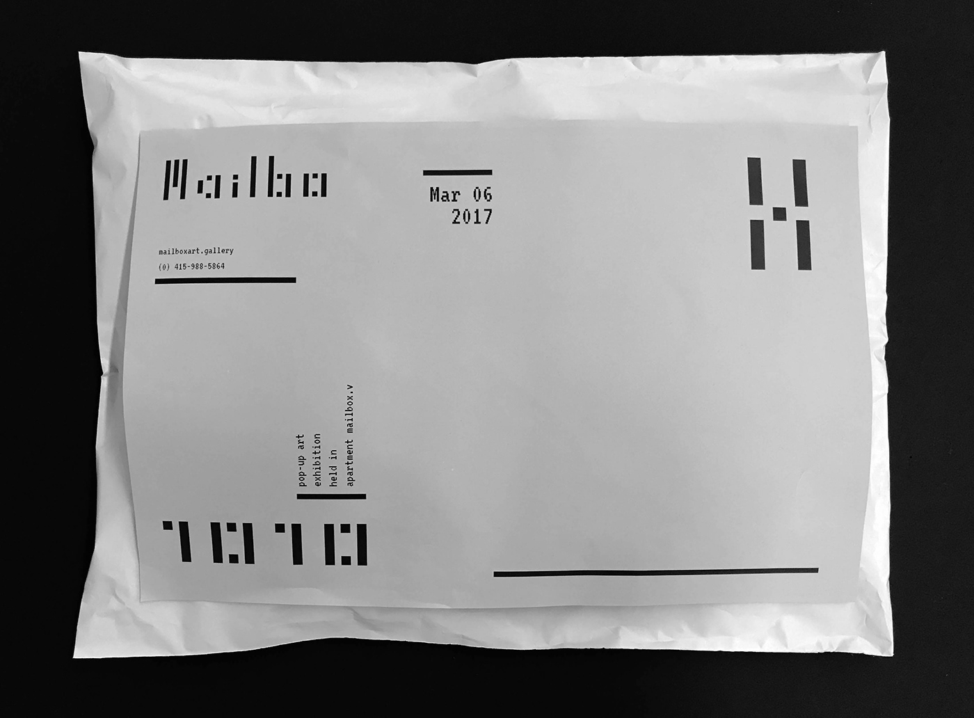 mailbox art branding  VI Exhibition  letterhead envelope Invitation Yoko Ono Sol Lewitt