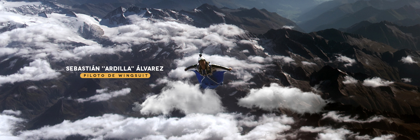 chile publicidad transbank OnePay Salto app wingsuit jump