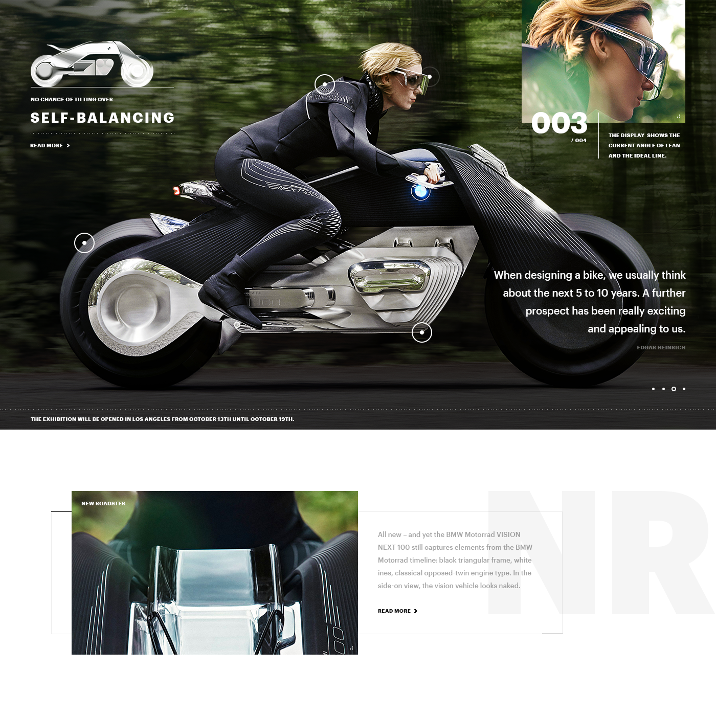 BMW Motorrad Vision NEXT 100 BMW future The great escape design Web Layout UI hellowiktor