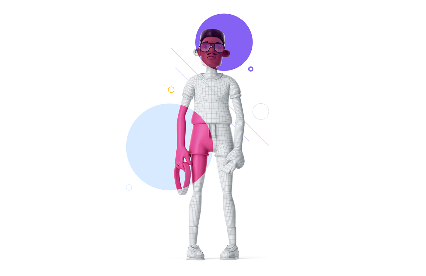 Rocketboy Rboy Character spar GETBETTER c4d cinema4d 3D application