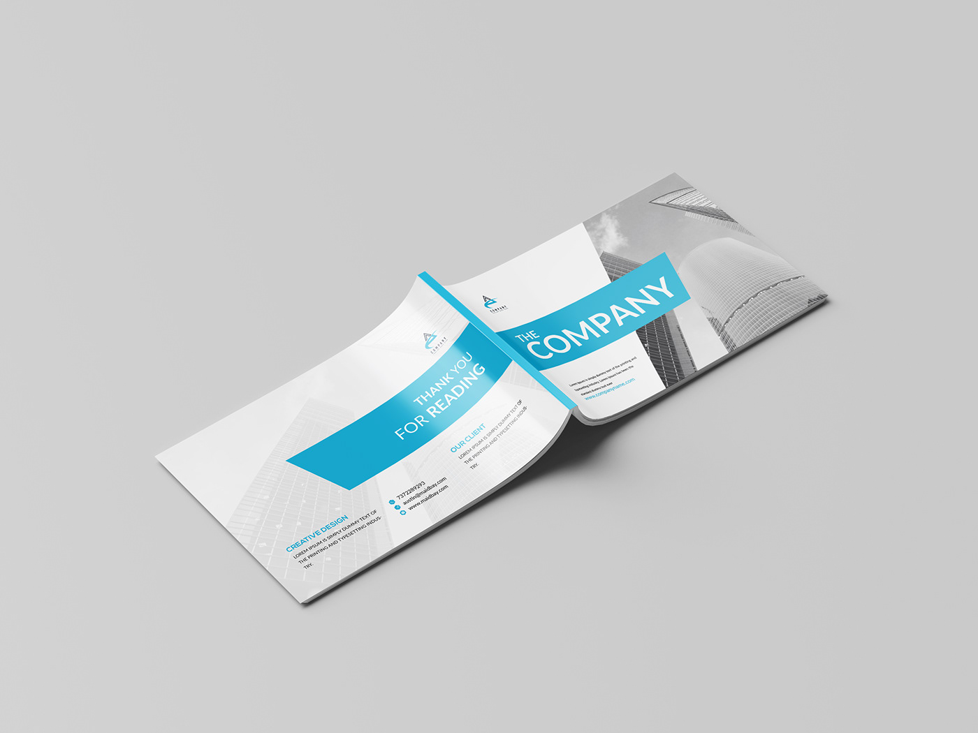 bifold brochure Booklet brochure business brochure company profile flyer graphic design  Landscape postcard proposal design
