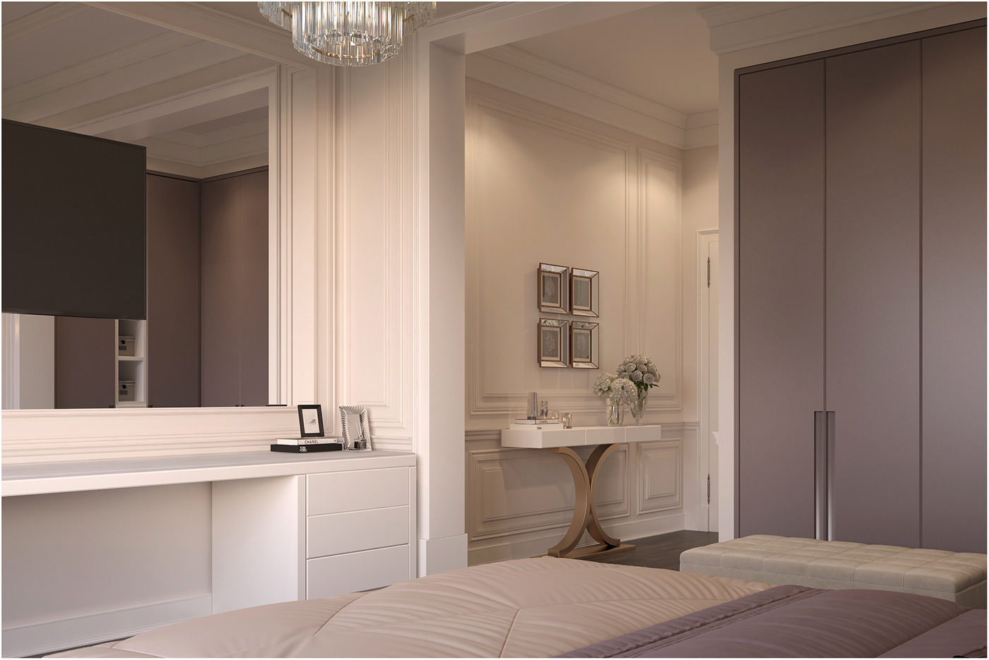 Interior bedroom luxury black gold luxurylife longhi heritage
