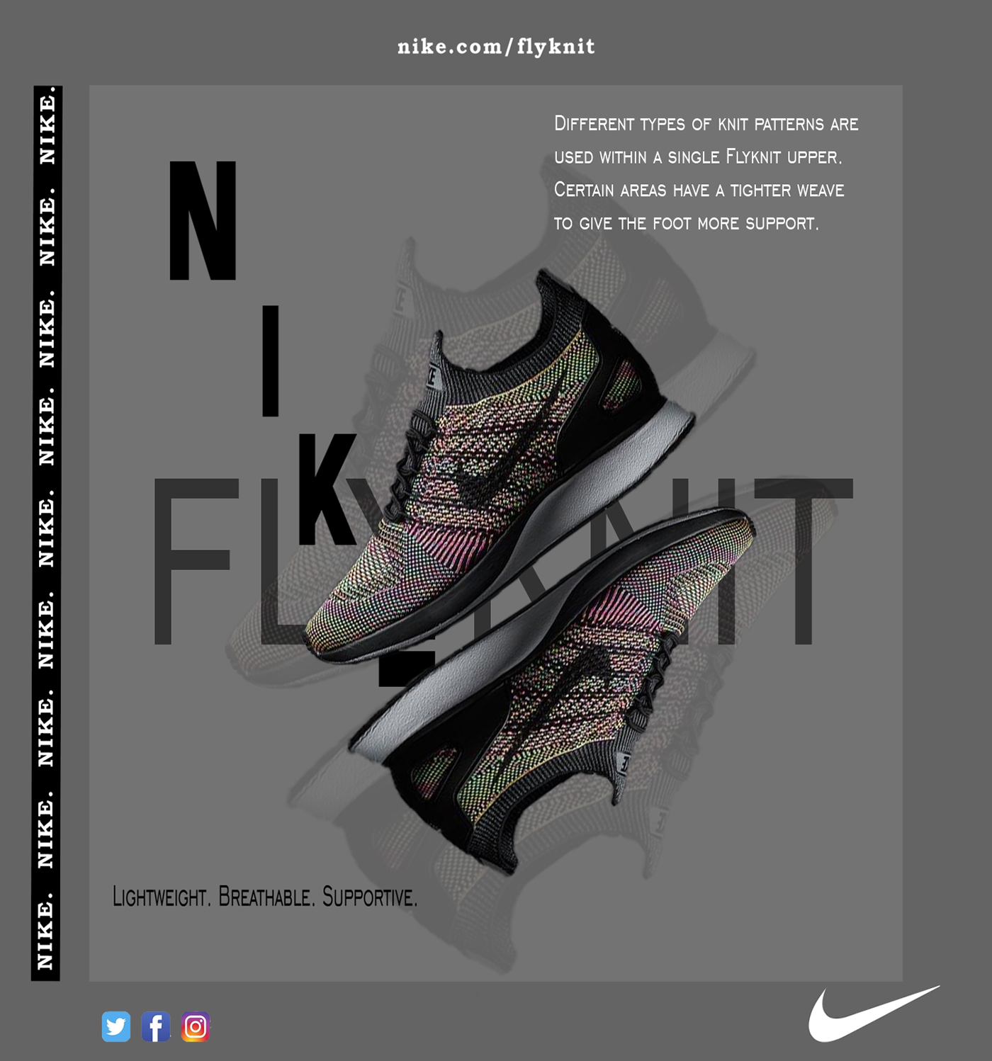 Advertising  banner brand identity design marketing   Nike poster shoes Social media post Socialmedia