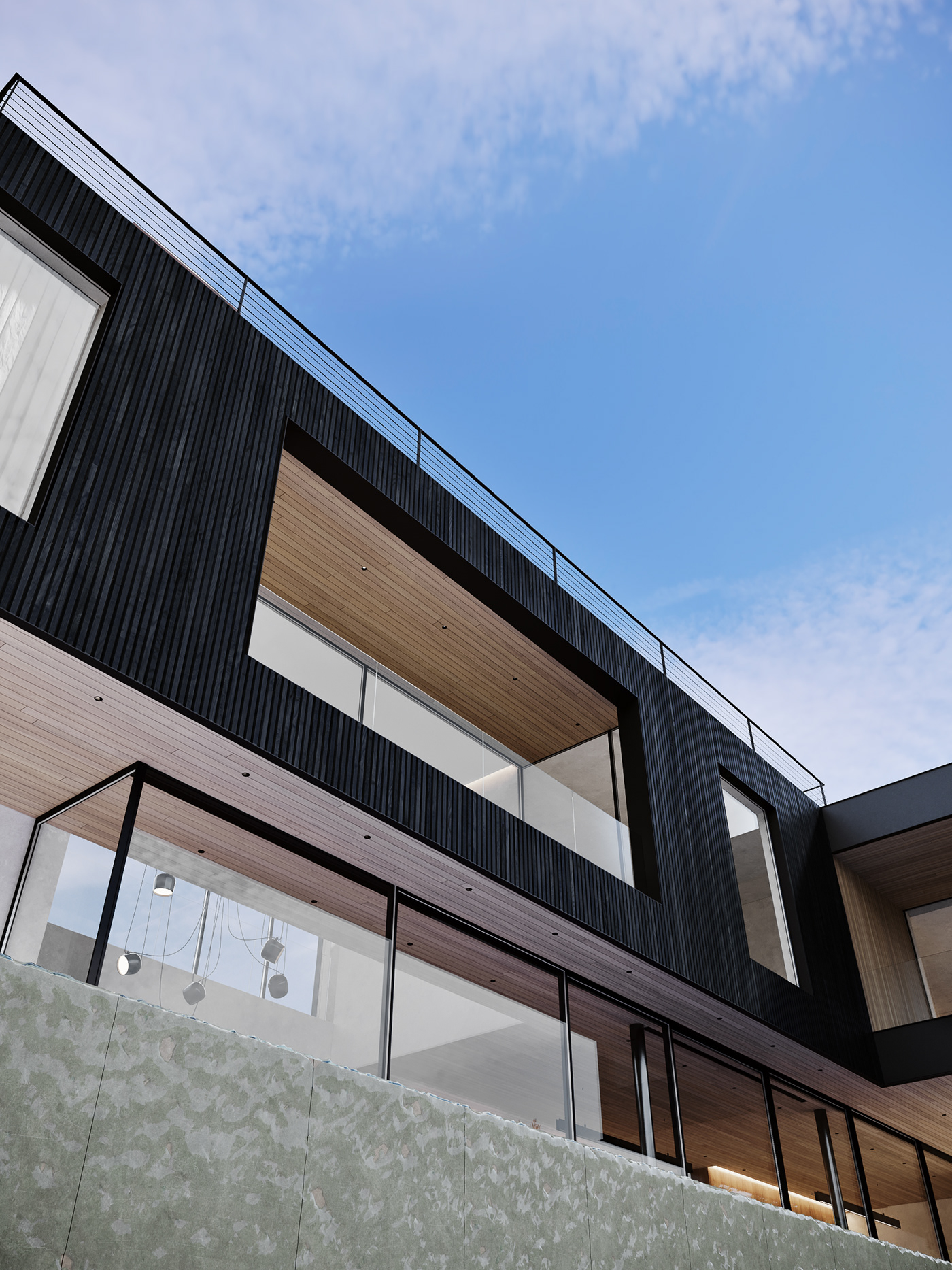CG corona render  modern real estate Render visualisation