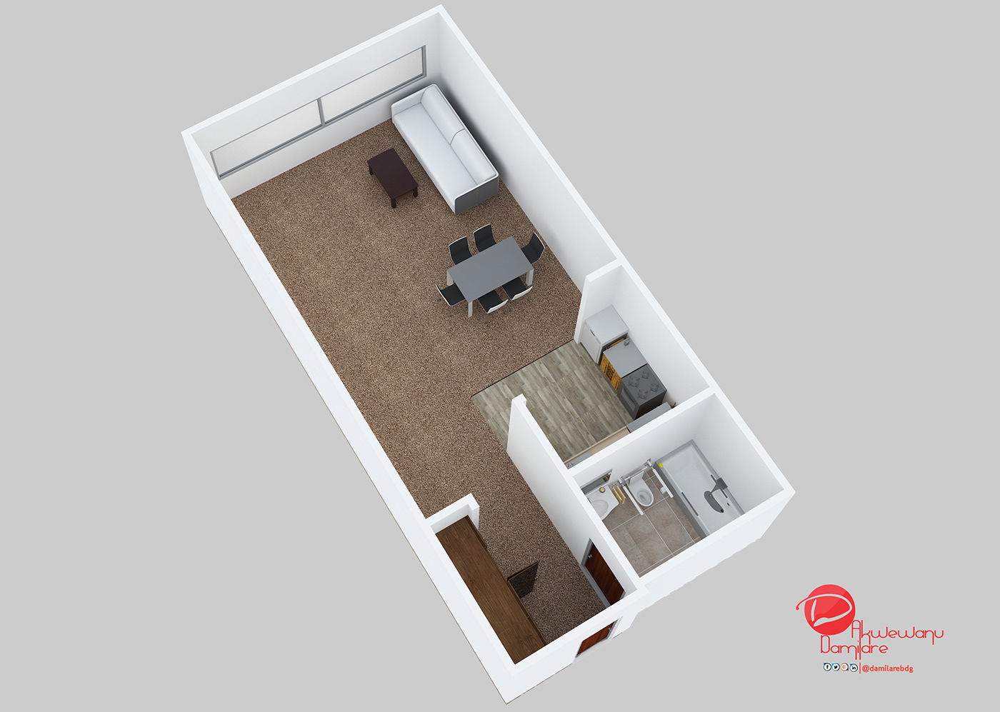 3d floor plan for Online Brochure brochure 3D