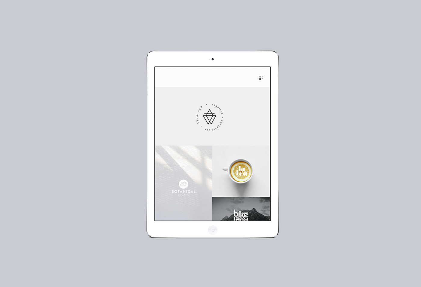 logo Webdesign Mockup businesscard stationary tootebag nordic simple iPad iMac ArtDirector designer selvpromotion paper