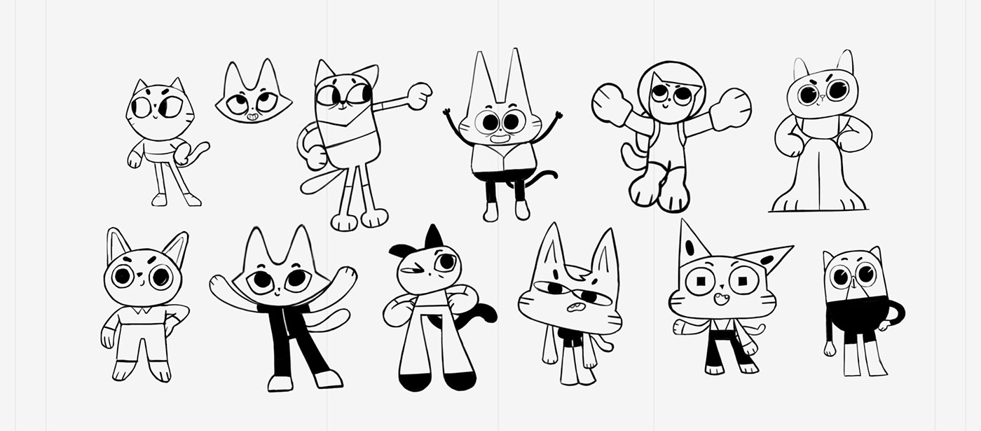 characters adventure Style frame by frame Cat Fun Mixed Animation