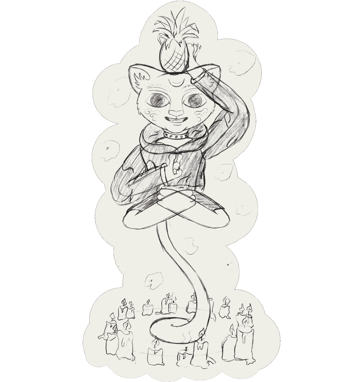 cartoon character Cat Digital Art  digital illustration Joint Mascot print print design  snowboard Yoga