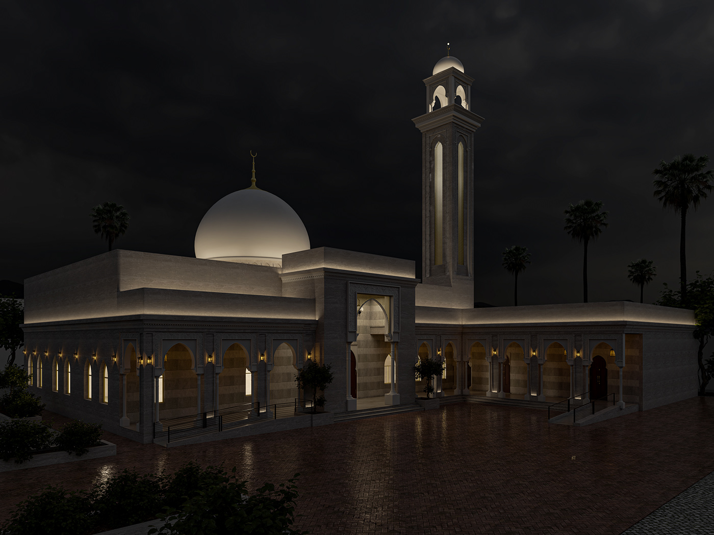 Abu Dhabi architecture designer exterior islamic minaret Morrocan Style mosque UAE White