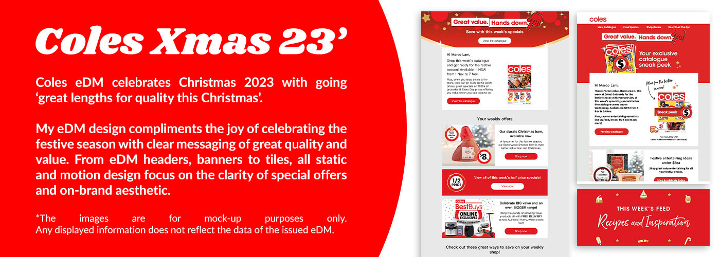 xmas digital marketing Edm Design Newsletter Design Email Design festive festive season header design module design motion design