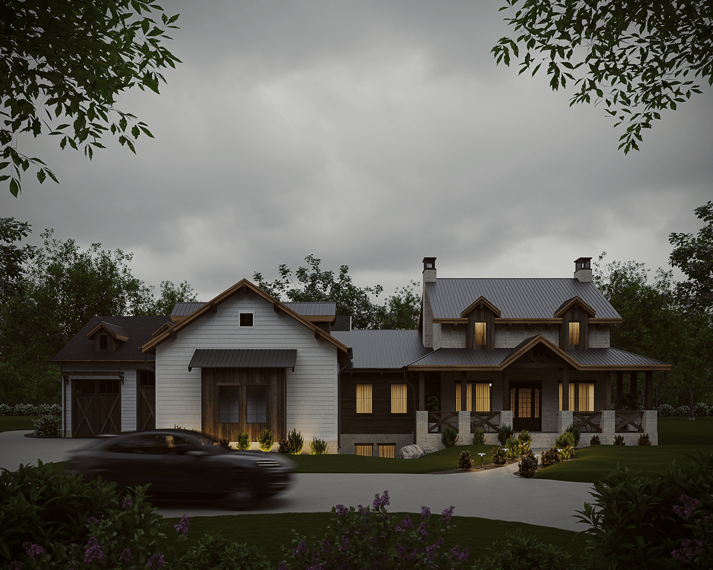 Farmhouse visualization corona CGI archviz exterior architecture Render 3D