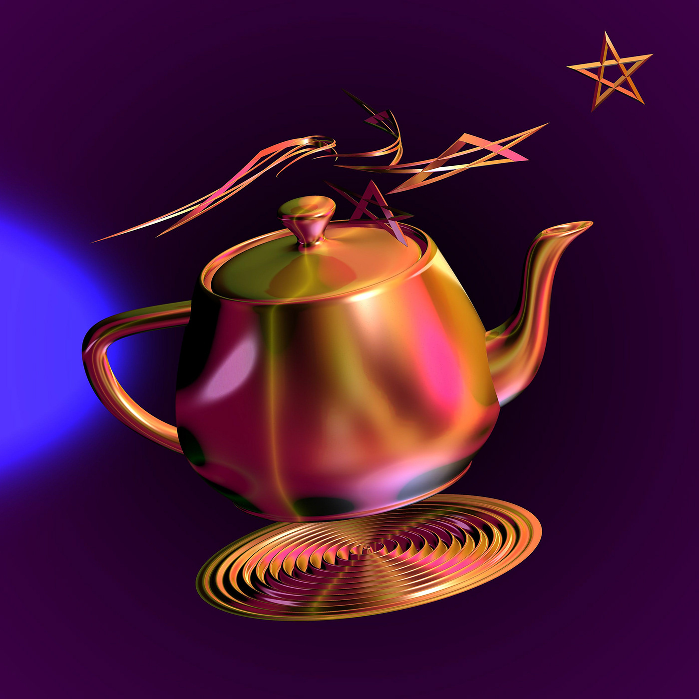 abstract artist artwork contemporary Digital Art  fractals graphic design  modern prints Teapots
