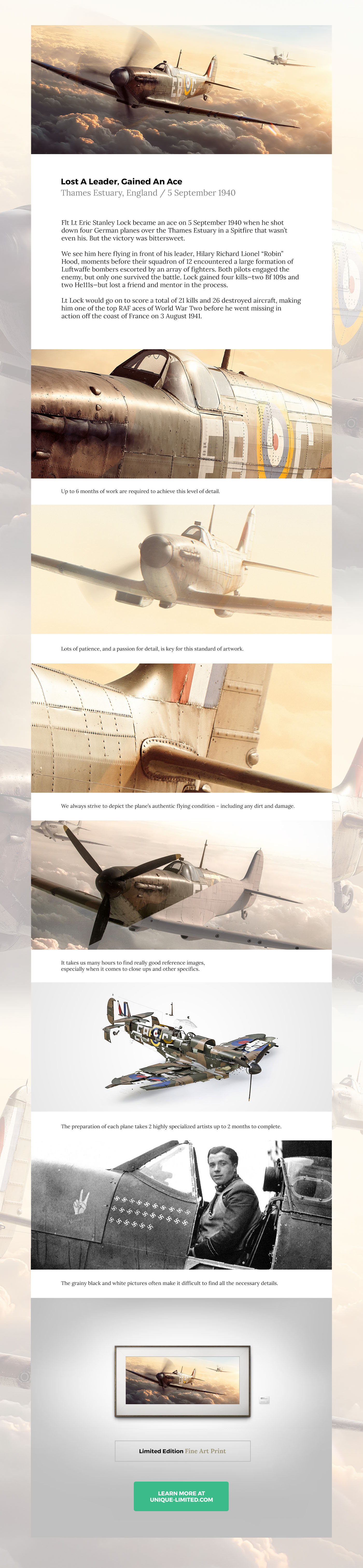 uniquelimited Fine Art Print airplane WWII history recreation CGI 3D gallery world war two