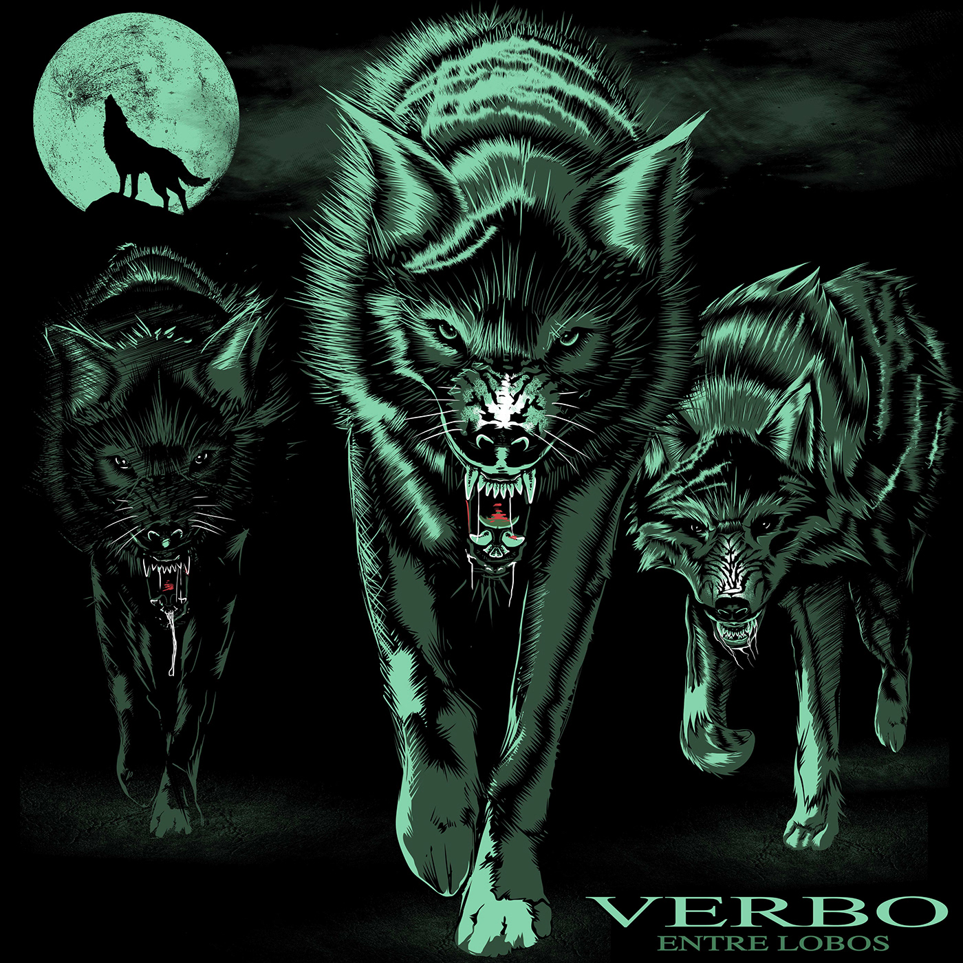 artwork cover cover album Album band wolf wolfs moon night angry angry wolf 