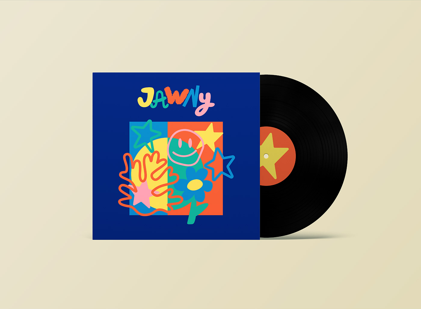 Album color colorful cover ILLUSTRATION  indie jawny Merch music poster