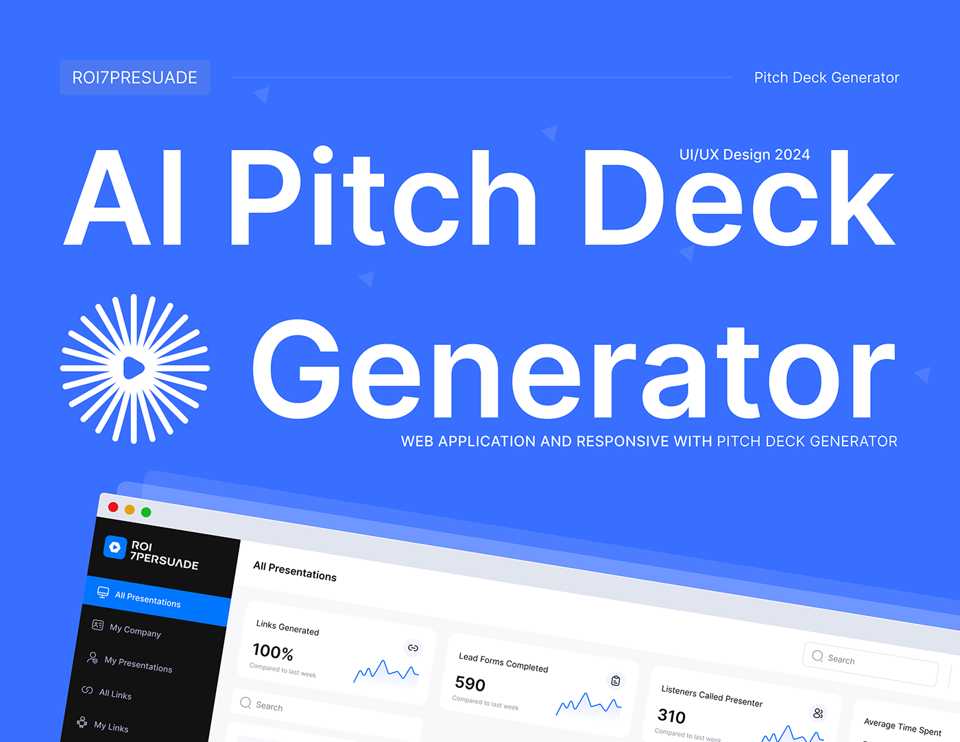 pitch deck generator ai web application dashboard Mobile responsive ui design company presentation ai presentations