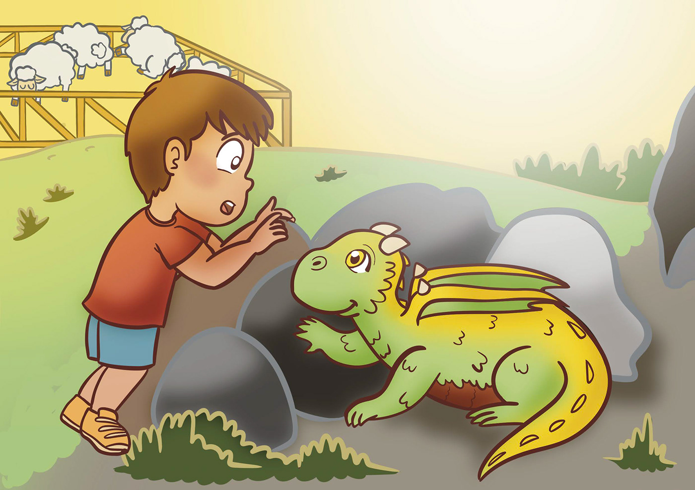 ilustração infantil Ilustração Editorial livro infantil dragão renata sena
