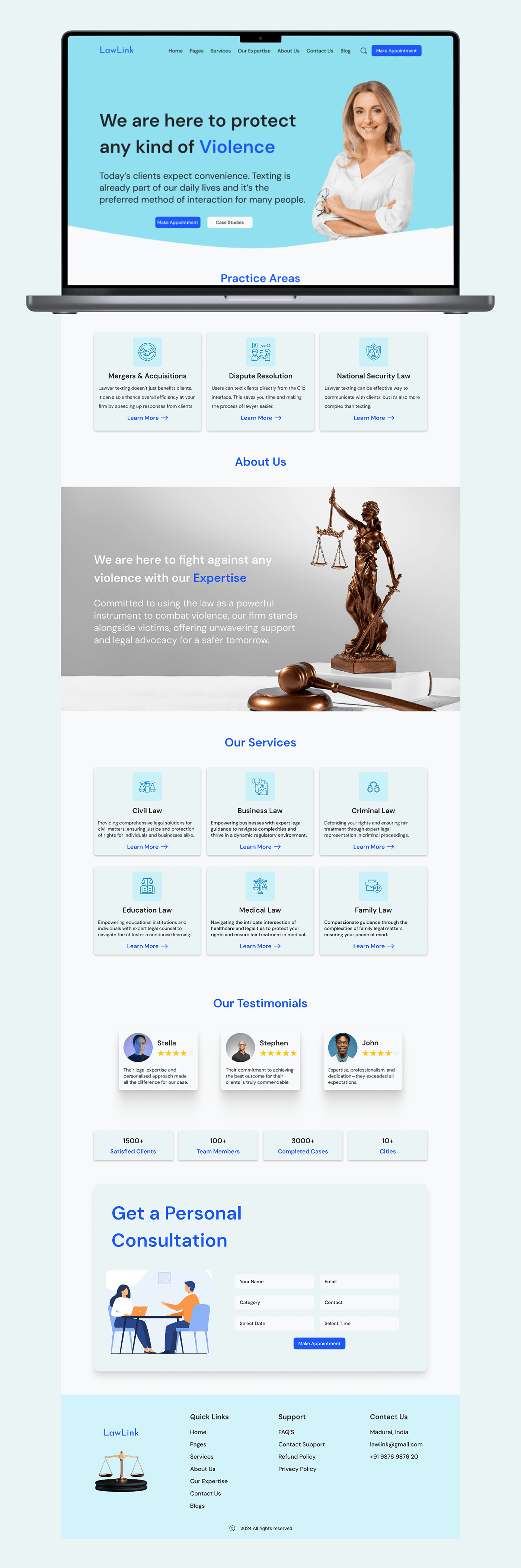 Website Web Design  Figma ui design landing page UI/UX Website Design lawyer law firm legal