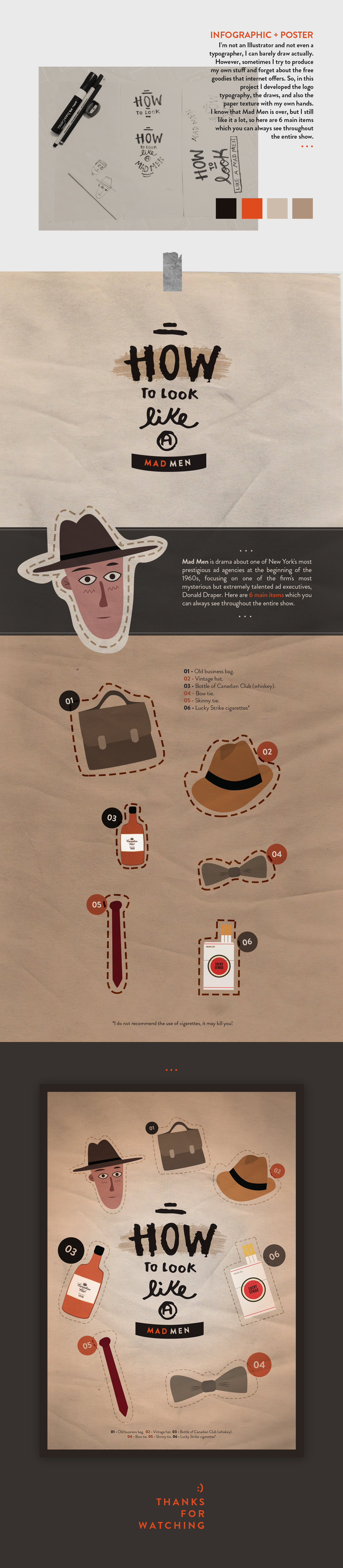 mad men draw Style look old vintage infographic infográfico don drapper