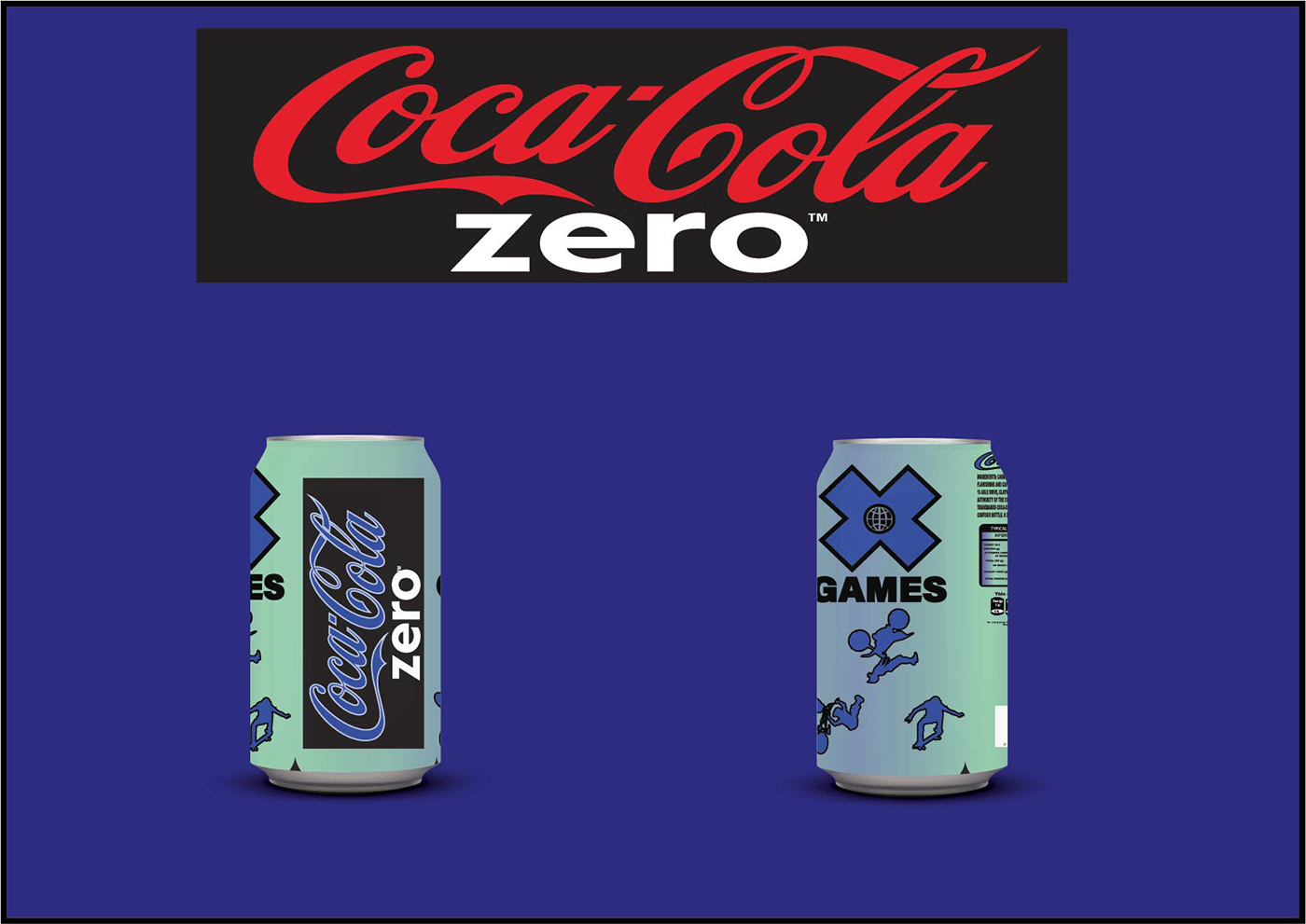 3D Coca-Cola graphic sports xgames